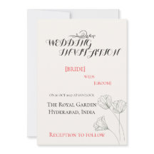 Eenvoudige Minimalistische Trouw Uitnodiging