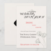 Eenvoudige Minimalistische Trouw Uitnodiging (Voorkant / Achterkant)