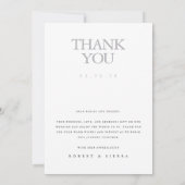 Eenvoudige minimalistische trouwfoto bedankkaart (Achterkant)