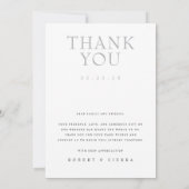 Eenvoudige Minimalistische Trouwfoto Bedankkaart (Achterkant)