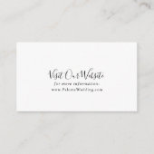 Eenvoudige minimalistische trouwwebsite informatiekaartje (Voorkant)