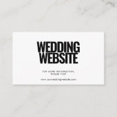 Eenvoudige minimalistische trouwwebsitekaart informatiekaartje (Voorkant)