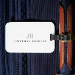 Eenvoudige minimalistische tweeletterige monogram bagagelabel<br><div class="desc">Eenvoudig minimalistisch Bagagelabel met tweeletterige monogram</div>