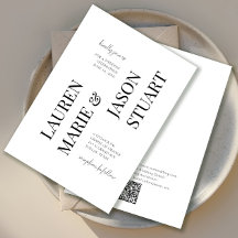 Eenvoudige minimalistische typografie Black QR Cod