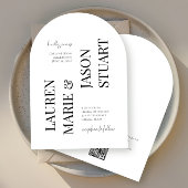 Eenvoudige minimalistische typografie Black QR Cod Kaart