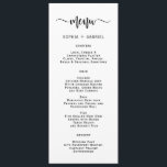Eenvoudige minimalistische typografie Bruiloft Men Menu<br><div class="desc">Simple Minimalist Typography Wedding Menu Kaart is ideaal voor een moderne minimalistische bruiloft. Ontwerp met de "Menu"-tekst in een handgeschreven kalligrafie en de menudetails in een serif lettertype met een eenvoudige schone look. Dit menu kan worden gebruikt voor een huwelijksreceptie, repetitiediner of een evenement. Geweldige bruiloft menu kaarten voor moderne...</div>
