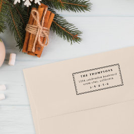 Eenvoudige minimalistische typografie familie reto rubberstempel