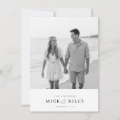 Eenvoudige minimalistische typografie Fotobruiloft Bedankkaart (Voorkant)
