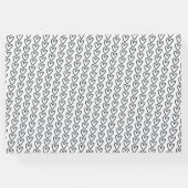 Eenvoudige minimalistische typografie gepersonalis gastenboek (Achterkant)