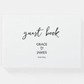 Eenvoudige minimalistische typografie gepersonalis gastenboek (Voorkant)