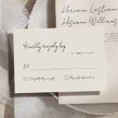 Eenvoudige minimalistische typografie Modern Wit S RSVP Kaartje