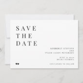 Eenvoudige minimalistische typografie moderne brui save the date (Voorkant)
