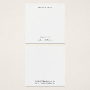 Eenvoudige Minimalistische Typografie Sieraden Dis Vierkante Visitekaartjes