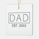 Eenvoudige, minimalistische typografie van papa |  keramisch ornament (Links)