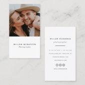 Eenvoudige, minimalistische Typografie Visitekaartje (Voorkant / Achterkant)