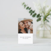 Eenvoudige, minimalistische Typografie Visitekaartje (Staand voorkant)