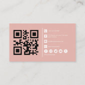 Eenvoudige minimalistische typografie visitekaartje (Achterkant)