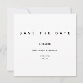 Eenvoudige minimalistische typografie-weddenschap save the date