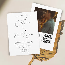 Eenvoudige, minimalistische Typografie Weduwfoto Kaart