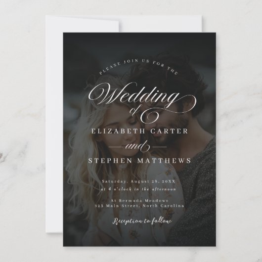 Eenvoudige minimalistische uitnodiging tot het uit (Voorkant)