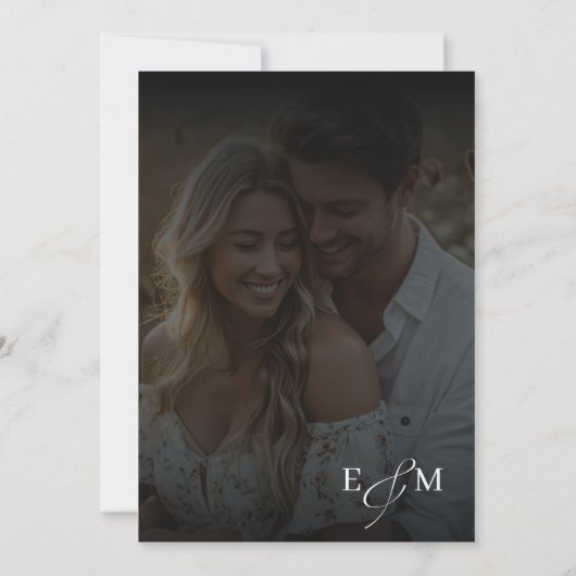 Eenvoudige minimalistische uitnodiging tot het uit (Achterkant)