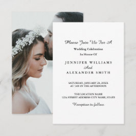 Eenvoudige minimalistische uitnodiging tot het uit