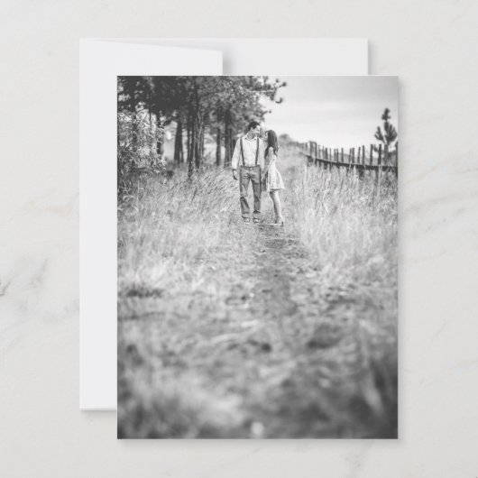 Eenvoudige minimalistische uitnodiging tot het uit (Achterkant)