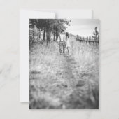 Eenvoudige minimalistische uitnodiging tot het uit (Achterkant)