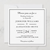 Eenvoudige minimalistische uitnodiging tot het uit (Voorkant)