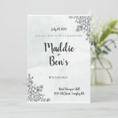 Eenvoudige minimalistische uitnodiging tot weddens (Staand voorkant)