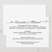 Eenvoudige minimalistische uitnodiging tot weddens (Voorkant / Achterkant)