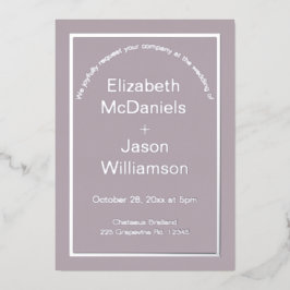 Eenvoudige minimalistische uitnodiging voor bruilo