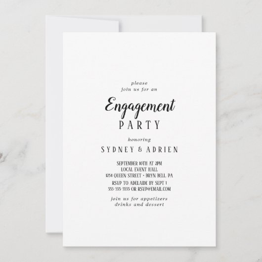 Eenvoudige minimalistische uitnodiging voor de Eng (Voorkant)