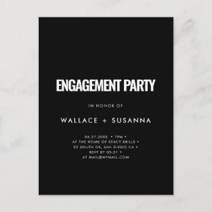 Eenvoudige minimalistische uitnodiging voor engage