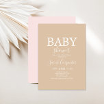 Eenvoudige minimalistische uitnodiging voor meisje<br><div class="desc">Eenvoudig minimalistisch Baby shower nodigingsmeisje</div>
