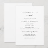 Eenvoudige minimalistische uitnodiging voor modern (Voorkant / Achterkant)