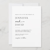 Eenvoudige minimalistische uitnodiging voor modern (Voorkant)