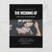 Eenvoudige minimalistische uitnodiging voor trouwf (Voorkant)