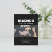 Eenvoudige minimalistische uitnodiging voor trouwf (Staand voorkant)