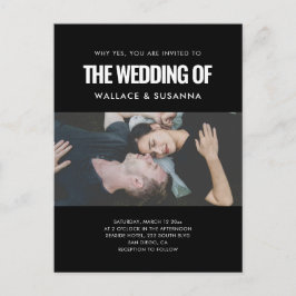 Eenvoudige minimalistische uitnodiging voor trouwf