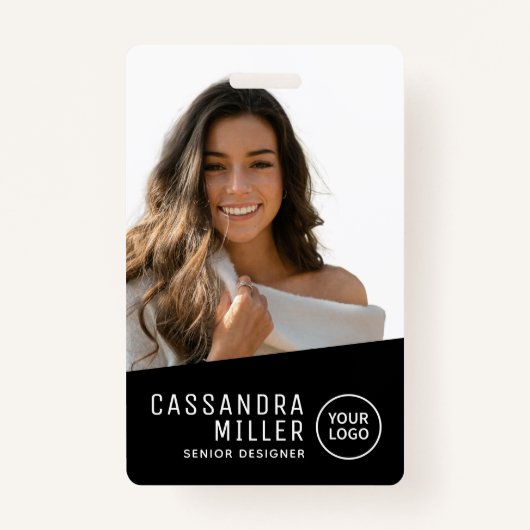 Eenvoudige minimalistische uw Logo-bedrijfsidentif Badge (Voorkant)