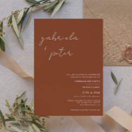 Eenvoudige minimalistische verbrande Sinaasappel m Kaart