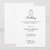 Eenvoudige minimalistische verjaardag kaart (Voorkant / Achterkant)