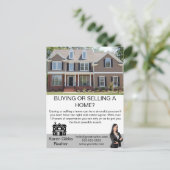 Eenvoudige minimalistische verkoop van onroerend g briefkaart (Staand voorkant)