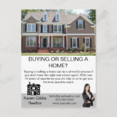 Eenvoudige minimalistische verkoop van onroerend g briefkaart (Voorkant)