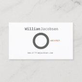 Eenvoudige minimalistische vetgedrukte grijze cirk visitekaartje (Voorkant)