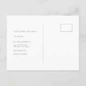 Eenvoudige Minimalistische Vierkante Foto Witte Ve Aankondigingskaart (Achterkant)