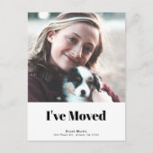 Eenvoudige Minimalistische Vierkante Foto Witte Ve Aankondigingskaart (Voorkant)