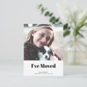 Eenvoudige Minimalistische Vierkante Foto Witte Ve Aankondigingskaart (Staand voorkant)