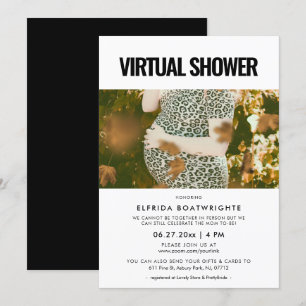 Eenvoudige minimalistische virtuele douchefoto kaart